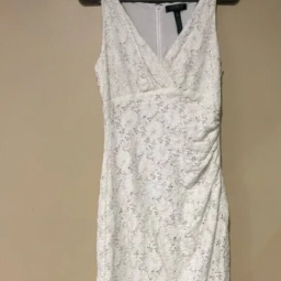 RALPH LAUREN BEAUTIFUL WHITE LACE DRESS Sz 10 Engagement Wedding Summer - Picture 1 of 3